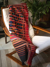 Load image into Gallery viewer, Handwoven Kashida Pattu Throw / Runner - Black Symphony, Large