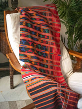 Load image into Gallery viewer, Handwoven Kashida Pattu Throw / Runner - Black Symphony, Large