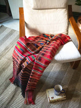 Load image into Gallery viewer, Handwoven Kashida Pattu Throw / Runner - Black Symphony, Large