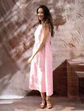 Load image into Gallery viewer, Handwoven Khadi Cotton Dress - Rose Mist