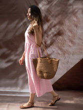 Load image into Gallery viewer, Handwoven Khadi Cotton Dress - Rose Mist