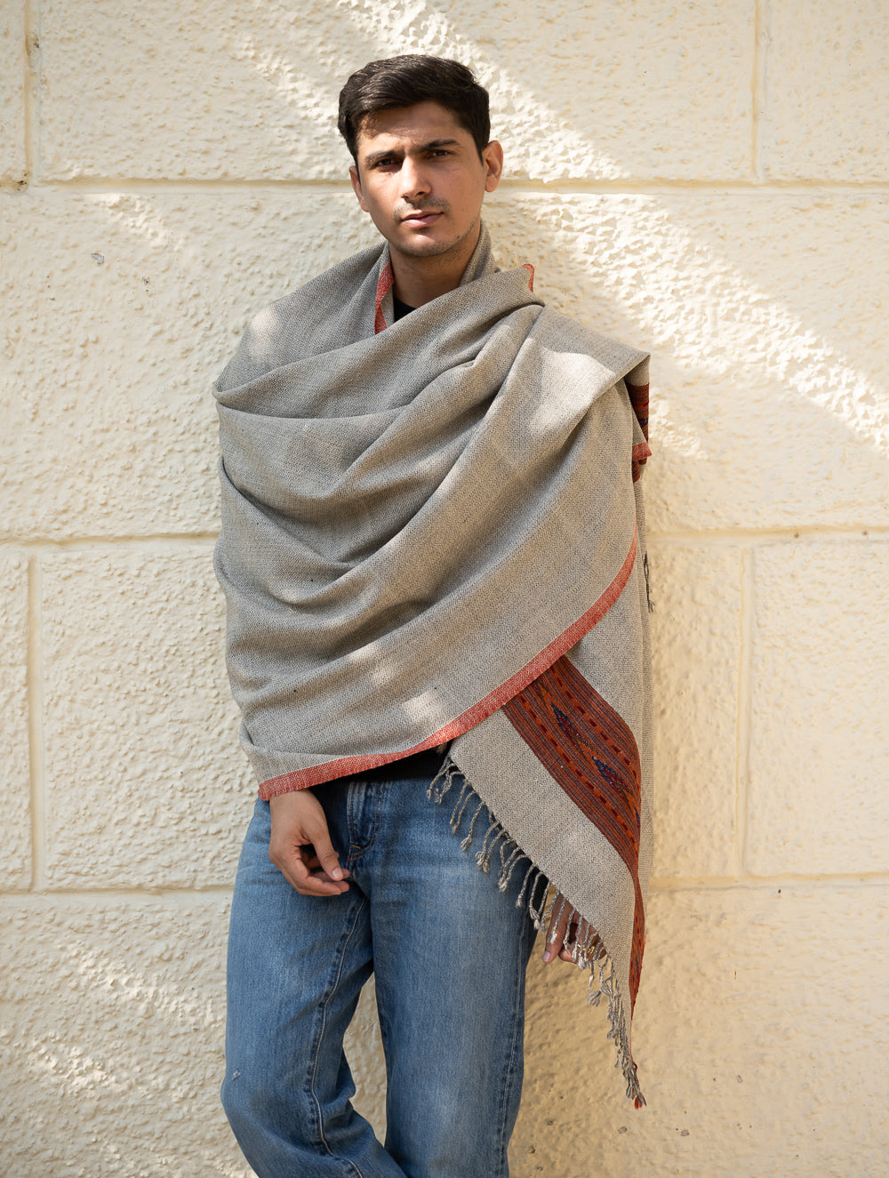 Load image into Gallery viewer, Handwoven Warm Signature Kinnauri Shawl- Ash Ridge