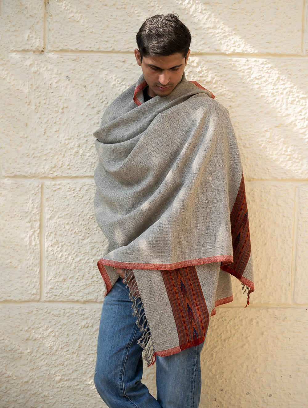Load image into Gallery viewer, Handwoven Warm Signature Kinnauri Shawl- Ash Ridge