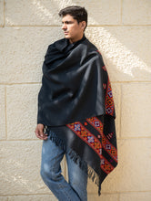 Load image into Gallery viewer, Handwoven Warm Signature Kinnauri Shawl - Noir Code