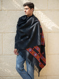 Handwoven Warm Signature Kinnauri Shawl - Noir Code