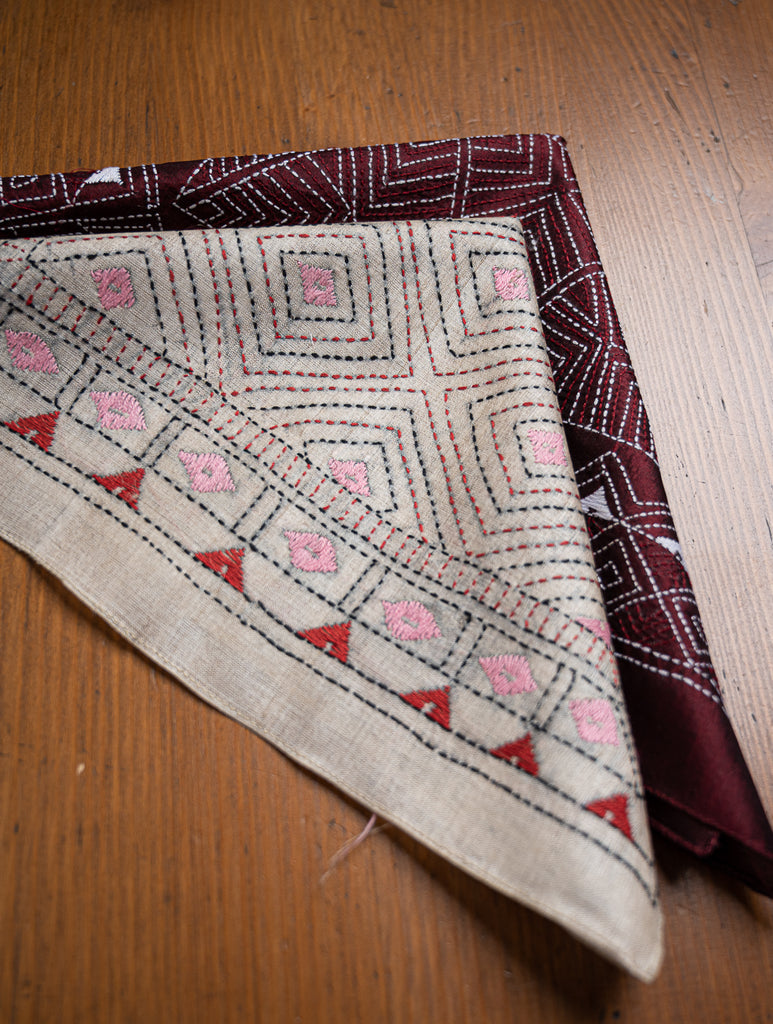 Heritage Batik Embroidered Pocket Squares (Set of 2)