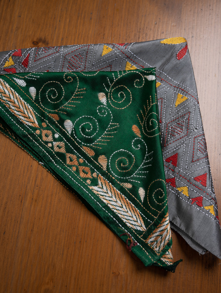 Heritage Batik Embroidered Pocket Squares (Set of 2)