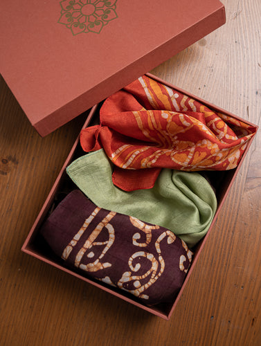 Heritage Batik Print Pocket Squares (Set of 3)