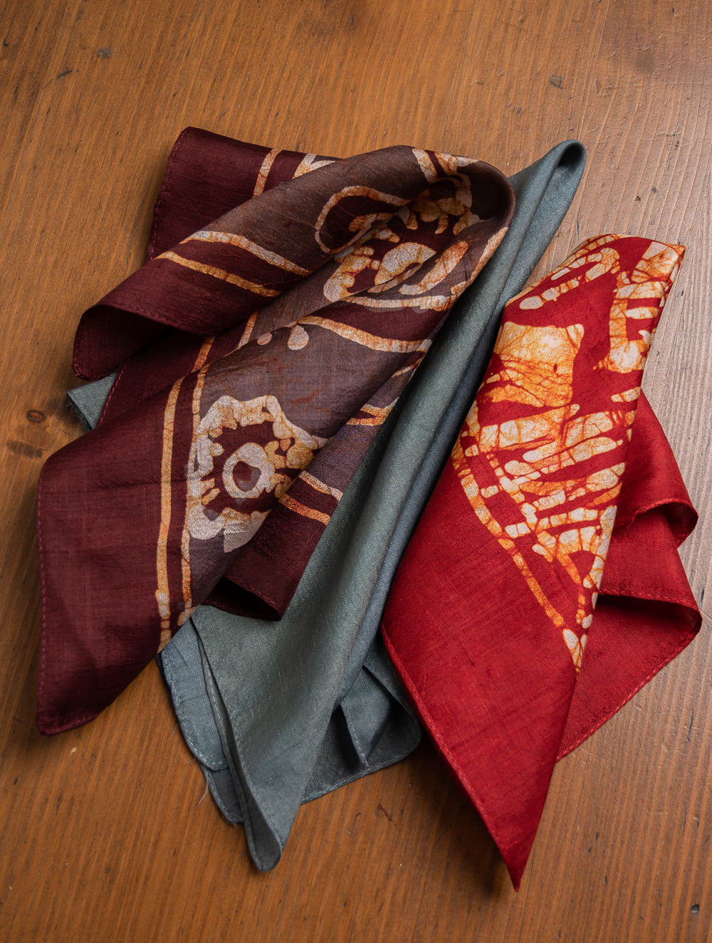 Load image into Gallery viewer, Heritage Batik Print Pocket Squares (Set of 3)