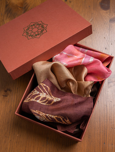 Heritage Batik Print Pocket Squares (Set of 3)