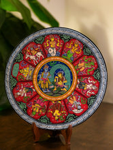 Load image into Gallery viewer, Intricate Pattachitra Art Wooden Wall / Table Plaque (12") - Krishna &amp; Radha, Dasha Avatar