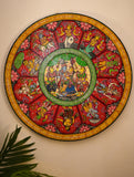 Intricate Pattachitra Art Wooden Wall/Table Plaque (18