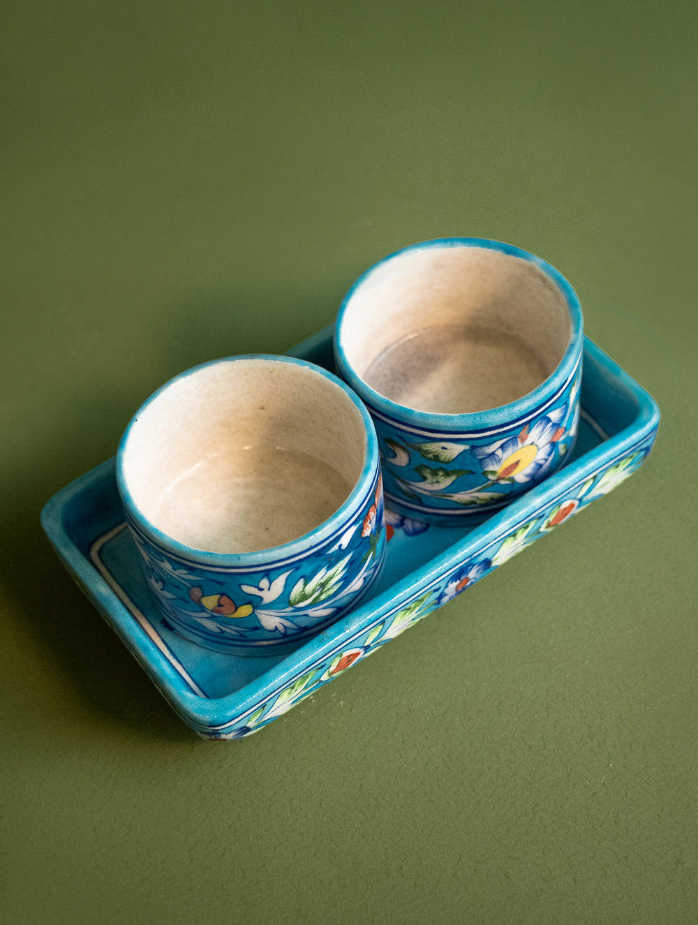 Load image into Gallery viewer, Jaipur Blue Pottery Bowl Set - Blue Garden