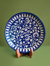 Load image into Gallery viewer, Jaipur Blue Pottery Decorative Plate - Indigo Baagh