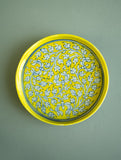 Jaipur Blue Pottery Serving Plate - Lemon Flowers