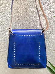 Jawaja Leather Bag with Contrasting Stitches