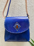 Jawaja Leather Bag with Contrasting Stitches