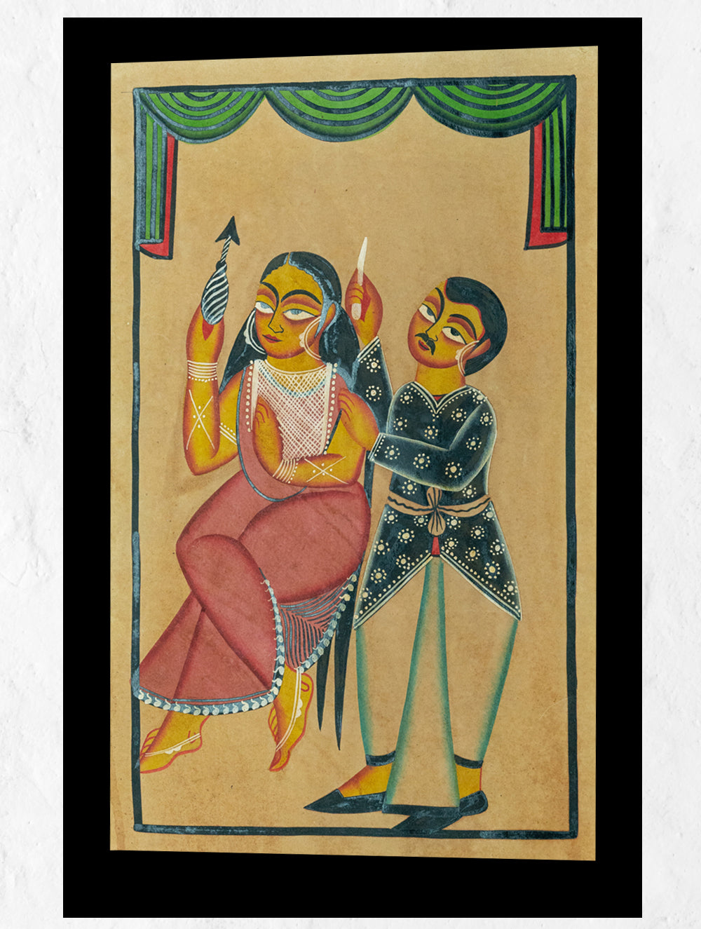 Load image into Gallery viewer, Kalighat Painting With Mount - Adornment