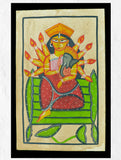 Kalighat Painting With Mount - Durga