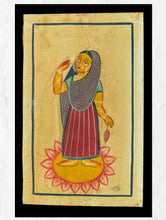 Load image into Gallery viewer, Kalighat Painting With Mount - Lakshmi