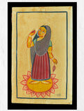 Kalighat Painting With Mount - Lakshmi