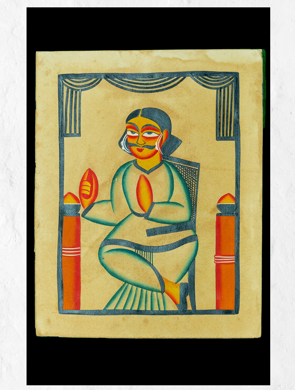 Load image into Gallery viewer, Kalighat Painting With Mount - The Babu