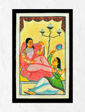 Kalighat Painting - Devout Husband