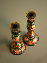 Load image into Gallery viewer, Kashmiri Art Candle Stands, Large (Set of 2) - Noir Garden