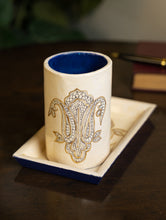 Load image into Gallery viewer, Kashmiri Art Desk Set - Beige Ornate