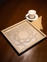 Kashmiri Art Tray - Ornate Flora