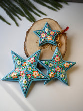 Load image into Gallery viewer, Kashmiri Art Xmas Decorations - Blue Medley (Set of 9)