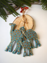Load image into Gallery viewer, Kashmiri Art Xmas Decorations - Blue Rhapsody (Set of 9)