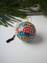 Kashmiri Art Xmas Decorations - Floral Medley (Set of 10)