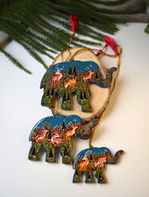 Load image into Gallery viewer, Kashmiri Art Xmas Decorations - Forest Rhapsody (Set of 9)