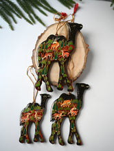Load image into Gallery viewer, Kashmiri Art Xmas Decorations - Forest Wanderers (Set of 9)