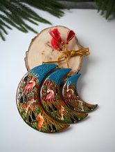 Load image into Gallery viewer, Kashmiri Art Xmas Decorations - Forest Wanderers (Set of 9)