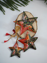 Load image into Gallery viewer, Kashmiri Art Xmas Decorations - Forests &amp; Stars (Set of 6)