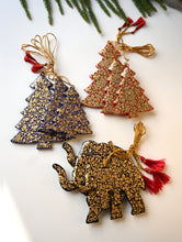 Load image into Gallery viewer, Kashmiri Art Xmas Decorations - Gold Chinar (Set of 9)
