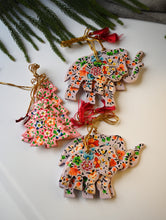 Load image into Gallery viewer, Kashmiri Art Xmas Decorations - Lavender Medley (Set of 9)