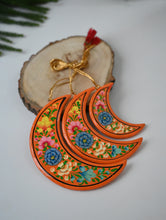 Load image into Gallery viewer, Kashmiri Art Xmas Decorations - Orange Florals (Set of 13)