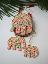 Load image into Gallery viewer, Kashmiri Art Xmas Decorations - Pink Flora (Set of 9)