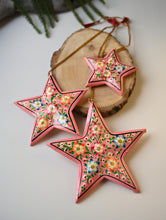 Load image into Gallery viewer, Kashmiri Art Xmas Decorations - Pink &amp; Mauve Rhapsody (Set of 12)