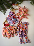 Kashmiri Art Xmas Decorations - Pink & Mauve Rhapsody (Set of 12)