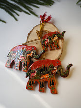 Load image into Gallery viewer, Kashmiri Art Xmas Decorations - Red Forest (Set of 9)