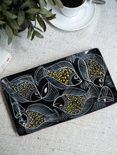 Load image into Gallery viewer, Lacquered, Hand Painted Patua Art Wooden Tray - Yellow Fish