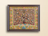 Large Hand-rendered Stone Dust Painting - Bahare-Bagh (Framed 24