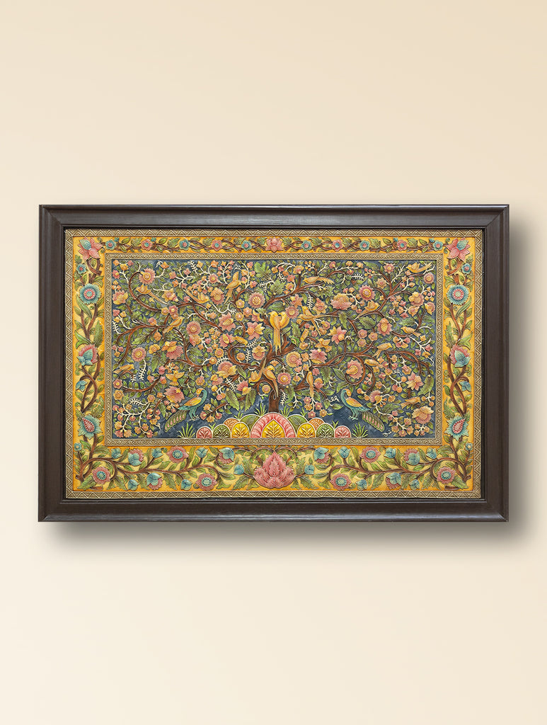 Large Hand-rendered Stone Dust Painting - Eden & Earth (Framed 30" x 44")