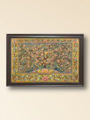 Large Hand-rendered Stone Dust Painting - Eden & Earth (Framed 30" x 44")