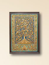 Load image into Gallery viewer, Large Hand-rendered Stone Dust Painting - Noor-e-Bagh (Framed 35" x  24")