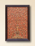 Large Hand-rendered Stone Dust Painting - Sona Vriksha (Framed 24
